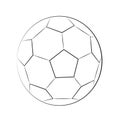 Flat sport ball on black background Royalty Free Stock Photo